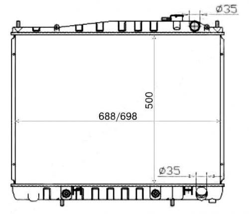 Радиатор охлаждения MASUMA NS000R50 NISSAN TERRANO, PATHFINDER, ELGRAND 1995-2002