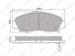 Колодки тормозные LYNXAUTO BD3411