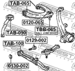 Сайлентблок FEBEST TAB090 LEXUS 1999-2005 #4866051010