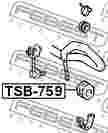 Втулка стабилизатора FEBEST TSB759 (D13.5) TOYOTA LITE ACE