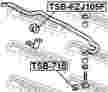 Втулка стабилизатора FEBEST TSBFZJ105F