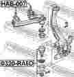 Сайлентблок FEBEST HAB007 HONDA ACCORD 1994-1997 51450SV4000