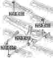 Сайлентблок FEBEST NAB034 551112U000