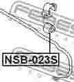 Втулка стабилизатора FEBEST NSB023S 546135V022