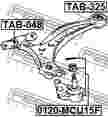 Сайлентблок FEBEST TAB048 LEXUS 1992-1996 4806933020