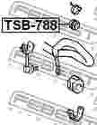 Втулка стабилизатора FEBEST TSB788 TOYOTA TOWNACE