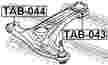 Сайлентблок FEBEST TAB044 CITROEN C1 2006-2014, PEUGEOT 2006-2014 #4806859055