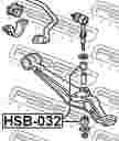Втулка стабилизатора FEBEST HSB032 HONDA (D13)