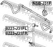 Тяга стабилизатора FEBEST 0223J31FR