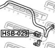 Втулка стабилизатора FEBEST HSB029 (D29)