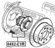 Ступица FEBEST 0482CYR MITSUBISHI LANSER/OUTLANDER/ASX 2007-
