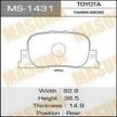 Колодки тормозные MASUMA MS1431 LEXUS ES300 1999-2001, TOYOTA: CALDINA 2002-2007, CAMRY GRACI