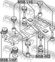 Подушка подрамника FEBEST MSBV45F