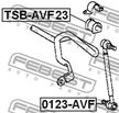 Втулка стабилизатора FEBEST TSBAVF23 TOYOTA AVENSIS