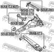 Сайлентблок FEBEST MAB080 MITSUBISHI Carisma