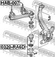 Сайлентблок FEBEST HAB007 HONDA ACCORD 1994-1997