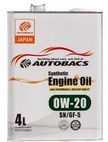 Масло моторное AUTOBACS SNP SYNTHETIC 0W20 SN/GF-5 (4л)
