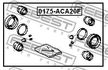 Ремкомплект тормозного суппорта FEBEST 0175ACA20F TOYOTA RAV4 2000-2005