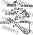 Сайлентблок FEBEST MAB071