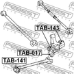Сайлентблок FEBEST TAB141 LEXUS 2012-