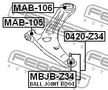 Опора шаровая FEBEST 0420Z34 MITSUBISHI COLT, COLT PLUS 2003-