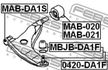 Опора шаровая FEBEST 0420DA1F