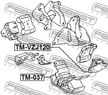 Подушка двигателя FEBEST TMVZJ120 TOYOTA 4RUNNER 1995-