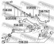 Сайлентблок FEBEST TAB204 TOYOTA AVENSIS 2003-2008