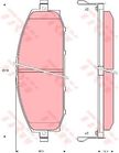 Колодки тормозные TRW GDB3222 NISSAN PATROL, SAFARI 97-02