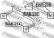 Сайлентблок FEBEST NAB235