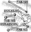 Сайлентблок FEBEST TAB165 TOYOTA 4RUNNER 1995-