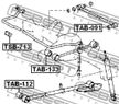 Сайлентблок FEBEST TAB091 LAND ROVER DISCOVERY II 1998-2004