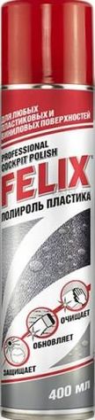 Полироль пластика FELIX аэрозоль клубника (400мл)