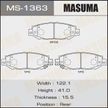 Колодки тормозные MASUMA MS1363 LEXUS GS300 1993-1997, TOYOTA: ARISTO 1991-1997, CHASER 1995-2001, C