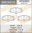 Колодки тормозные MASUMA MS3419 MITSUBISHI CHARIOT GRANDIS 1997-2002, MITSUBISHI RVR 1997-2002