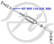 Тяга рулевая HANSE HT800116