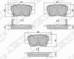 Колодки тормозные SAT ST0446605040 TOYOTA AVENSIS ZRT270 08-