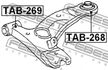 Сайлентблок FEBEST TAB269 TOYOTA CELICA 1999-2005