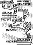 Сайлентблок FEBEST MAB063