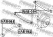 Сайлентблок FEBEST NAB081