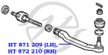 Наконечник рулевой HANSE HT871209