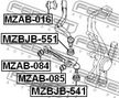 Сайлентблок FEBEST MZAB084