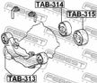 Сайлентблок FEBEST TAB313 LEXUS 2003-2008