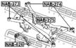 Сайлентблок FEBEST NAB026