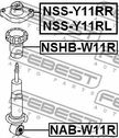 Пыльник амортизатора FEBEST NSHBW11R NISSAN AVENIR 1998-2005