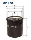 Фильтр масляный FILTRON OP572 TOYOTA Avensis I-III 97-/Camry I-IV 83-/Corolla V-XI 83-/RAV 4I
