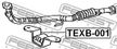 Кронштейн глушителя FEBEST TEXB001 TOYOTA CALDINA 1992-