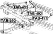 Сайлентблок FEBEST TAB493 TOYOTA BB 2000-2005