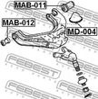 Сайлентблок FEBEST MAB012