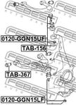 Сайлентблок TOYOTA 486540K040 TOYOTA Fortuner